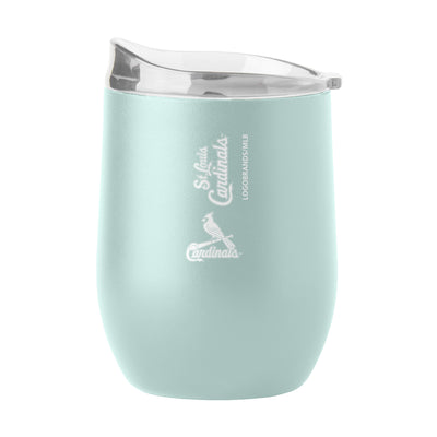 St Louis Cardinals 16oz Vertical Powder Coat Curved Beverage - Logo Brands