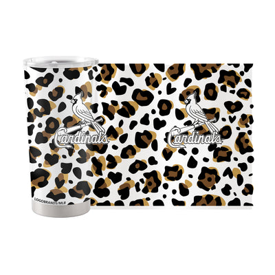 St Louis Cardinals 20oz Neutral Leopard Stainless Steel Tumbler