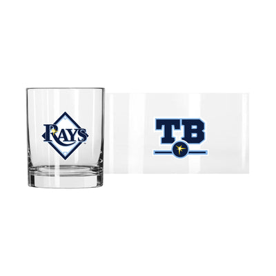 Tampa Bay Rays 14oz Letterman Rocks Glass