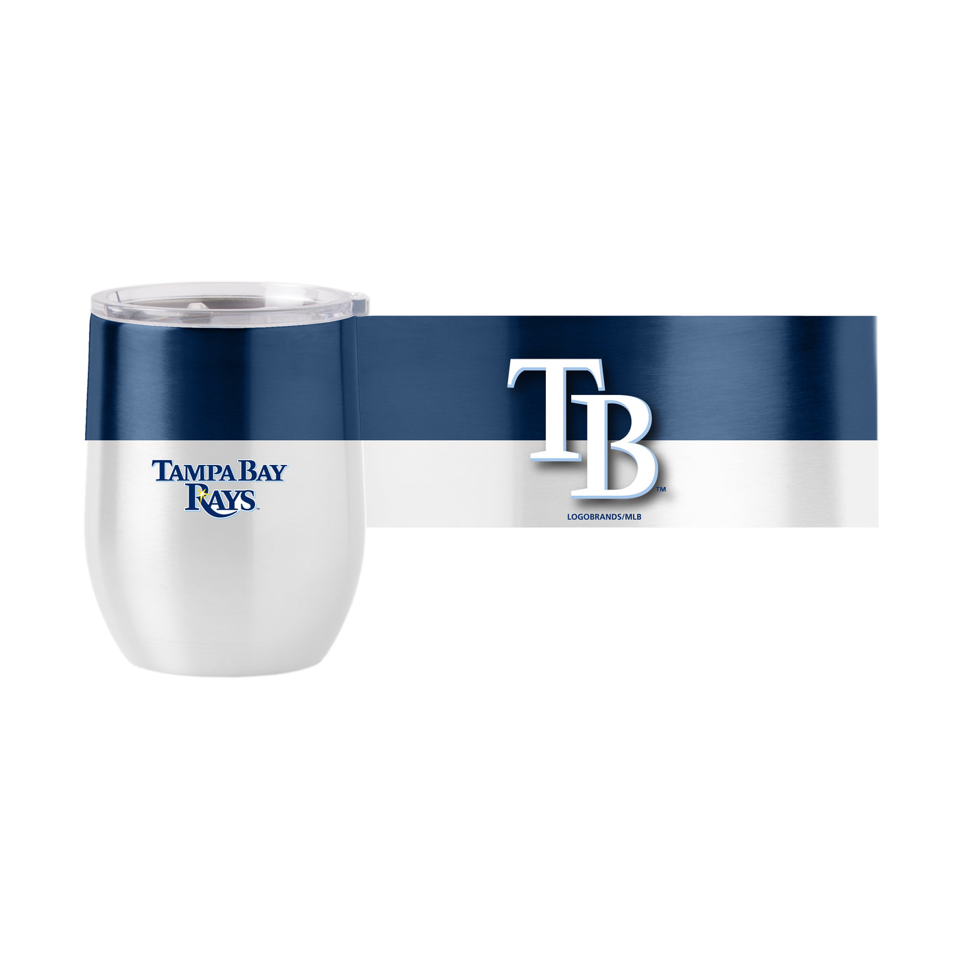 TB Rays Color Block 16 oz Stainless Curved Beverage