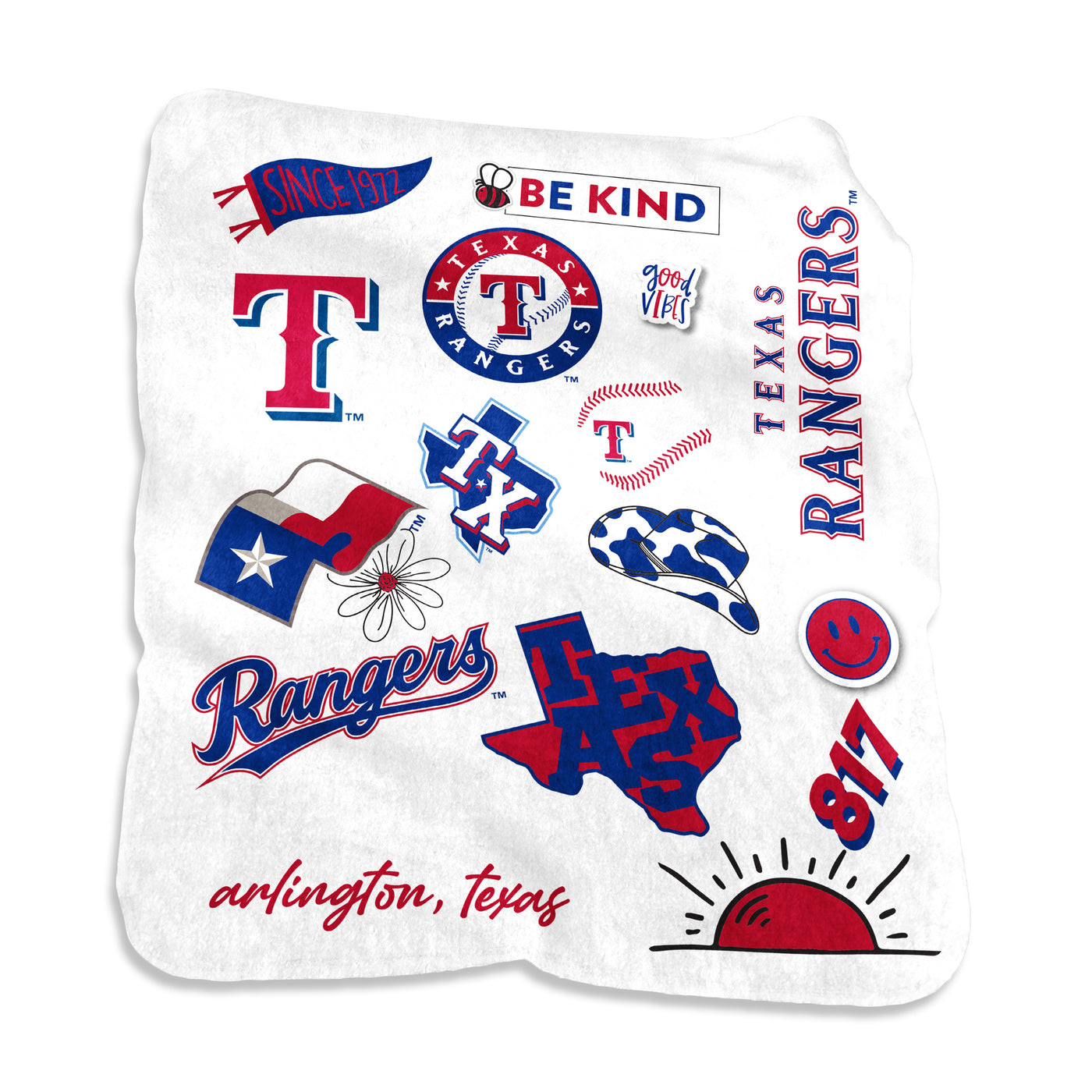 Texas Rangers Native Raschel Throw