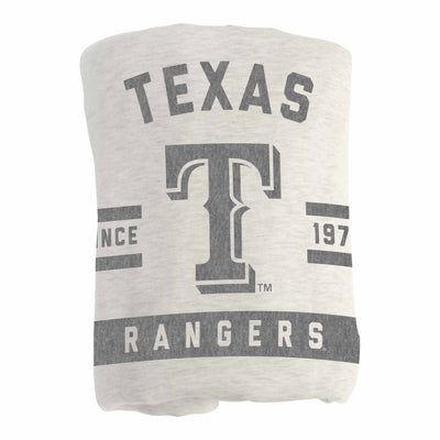 Texas Rangers Oatmeal Sweatshirt Blanket - Logo Brands