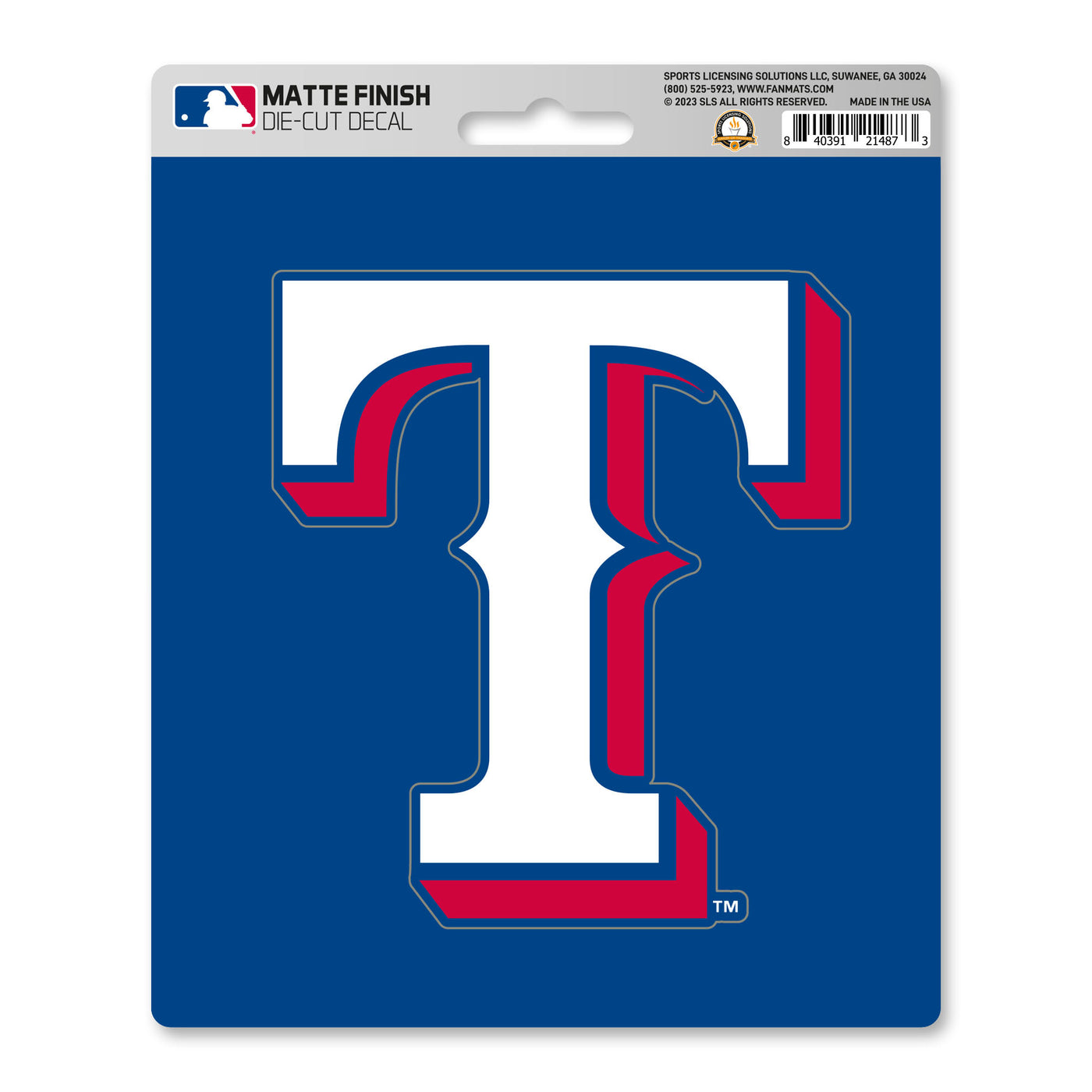 MLB - Texas Rangers Matte Decal