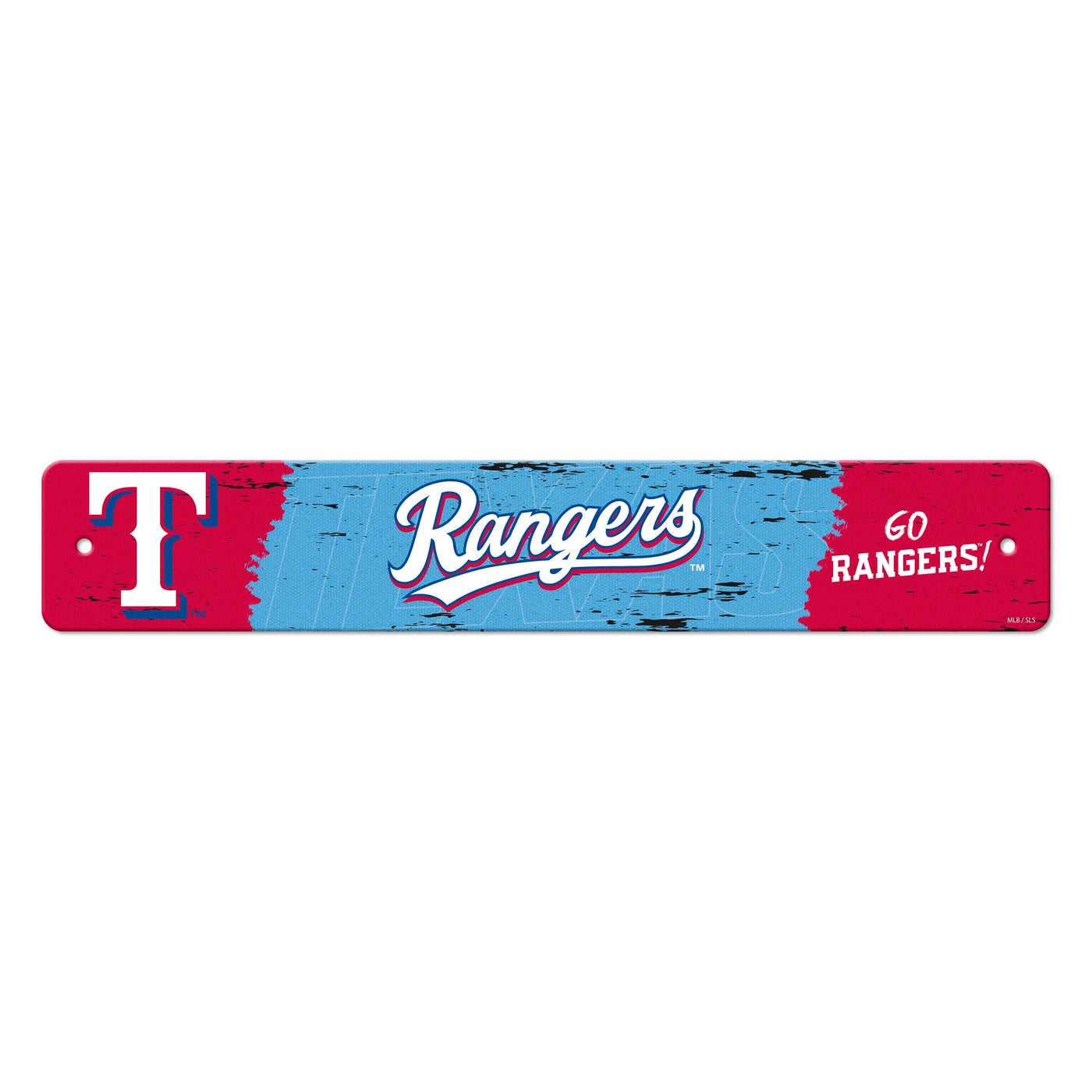 Texas Rangers Metal Street Sign 4x24 | Logo Brands