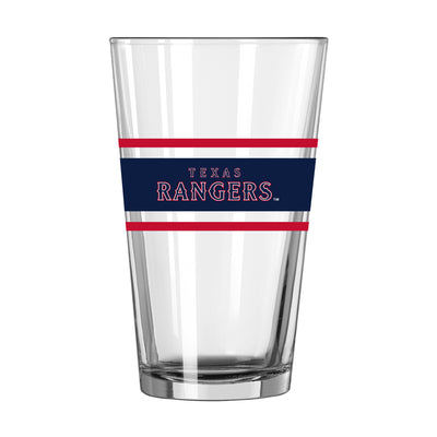 Texas Rangers 16oz Stripe Pint Glass