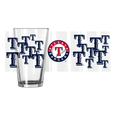 Texas Rangers 16oz Scatter Pint Glass