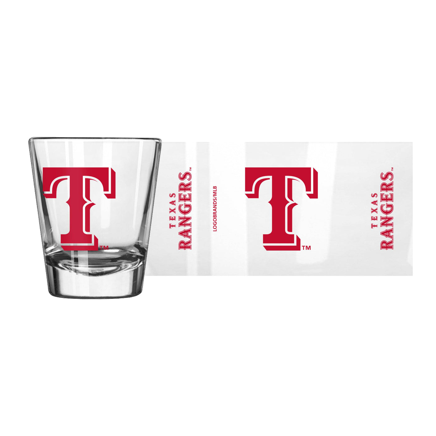 Texas Rangers Red 2oz Gameday Shot Glass