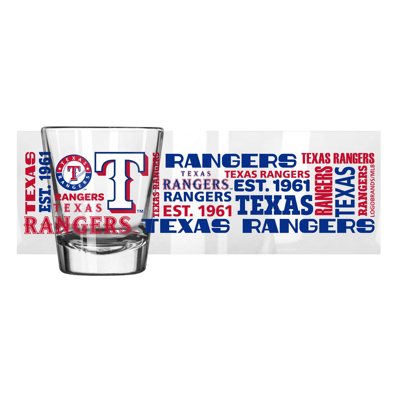 Texas Rangers 2oz Spirit Shot Glass