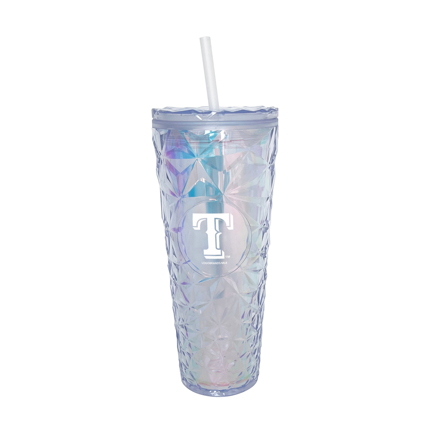 Texas Rangers Pvc Texas Rangers 25oz Diamond Dbl Wall Plastic Tumbler | Logo Brands