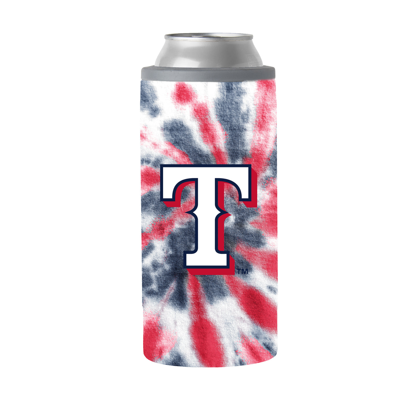 Texas Rangers 12oz Tie Dye Slim Can Coolie