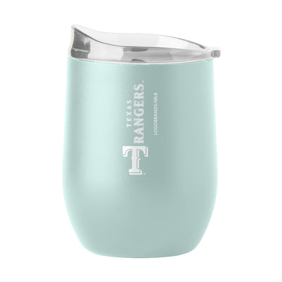 Texas Rangers 16oz Vertical Powder Coat Curved Beverage - Logo Brands