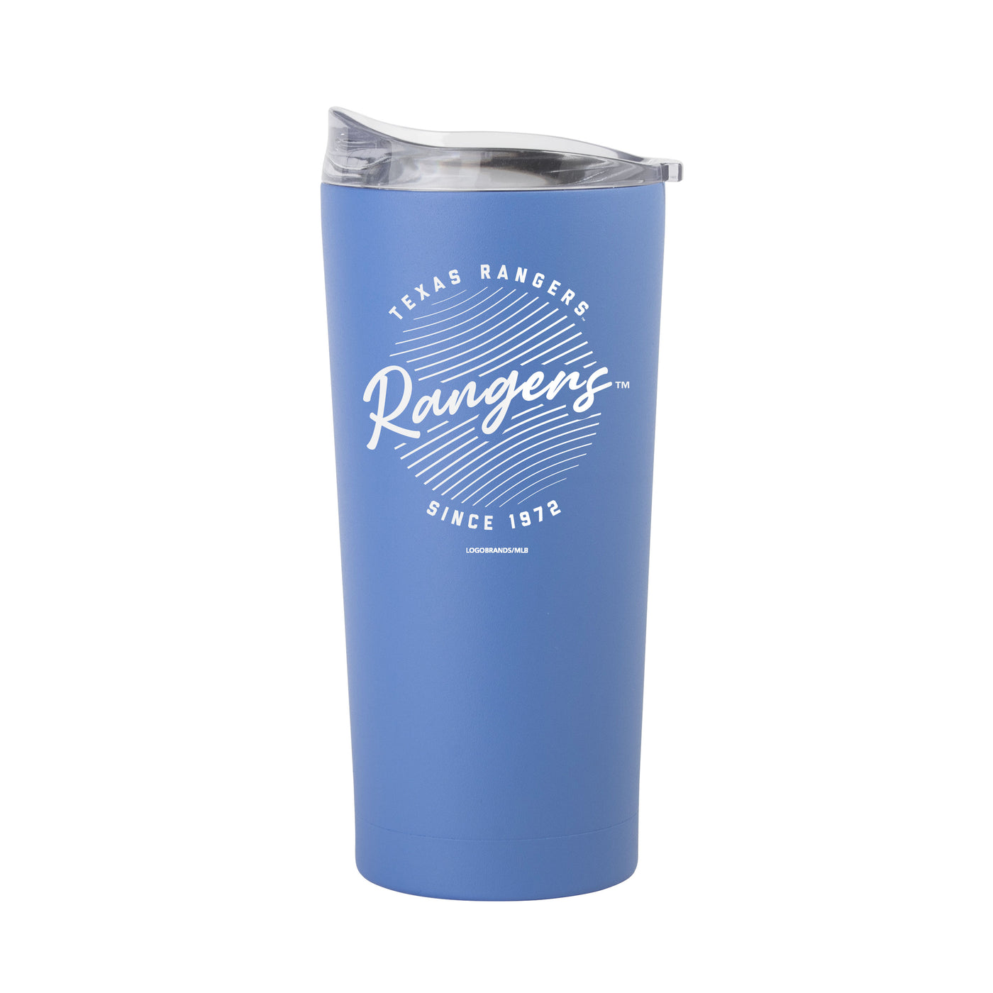 Texas Rangers 20oz Retro Script Arctic Powder Coat Tumbler