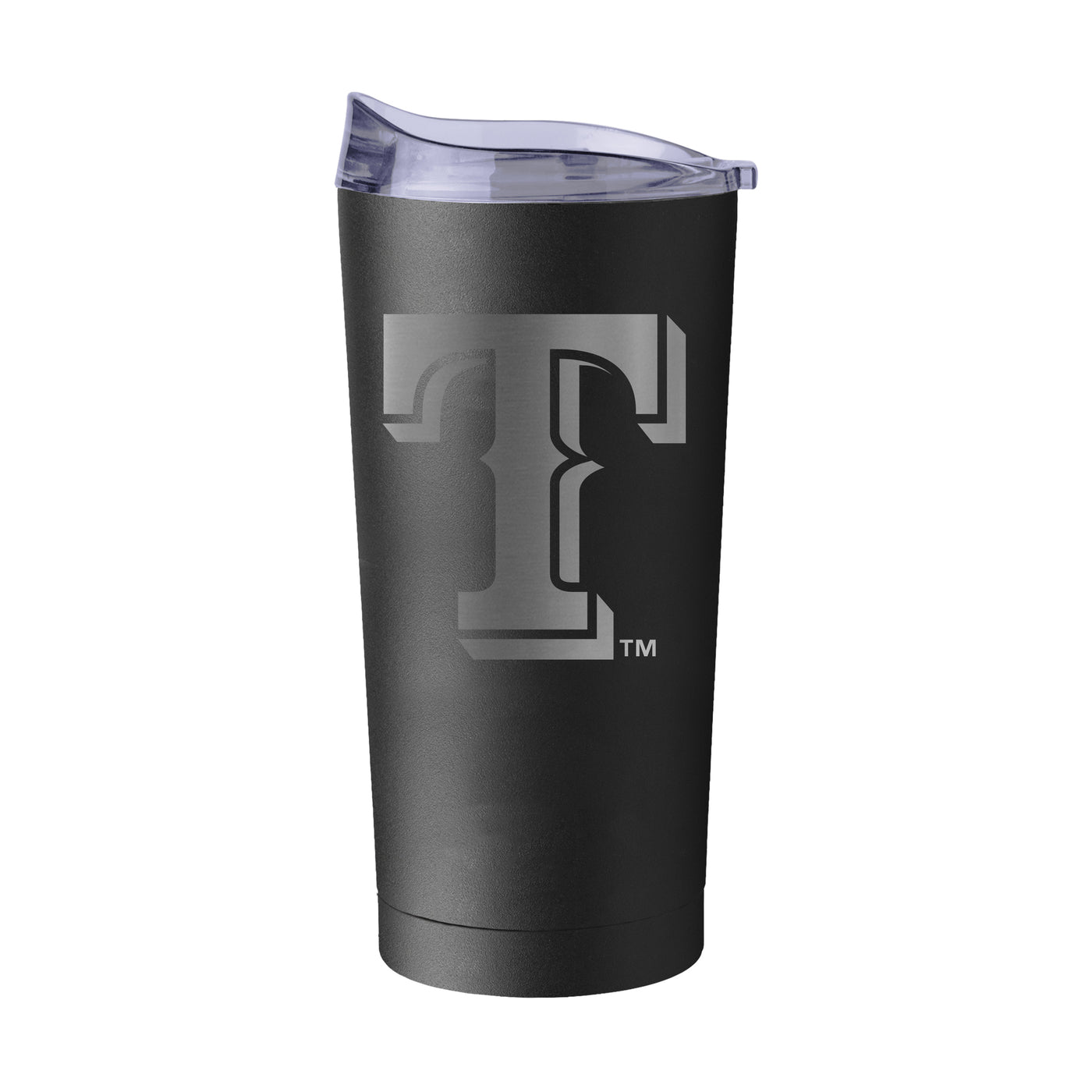 Texas Rangers GunMetal 20oz Black Powder Coat Tumbler