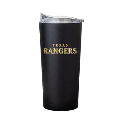 Texas Rangers 20oz Foil Black Powder Coat Tumbler
