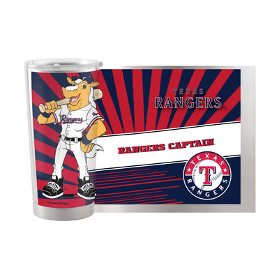 Texas Rangers 20oz Mascot Stainless Steel Tumbler - Logo Brands