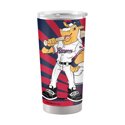 Texas Rangers 20oz Mascot Stainless Steel Tumbler - Logo Brands