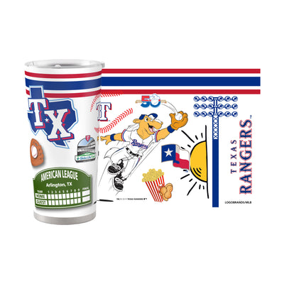 Texas Rangers 20oz Native Stainless Steel Tumbler - Logo Brands