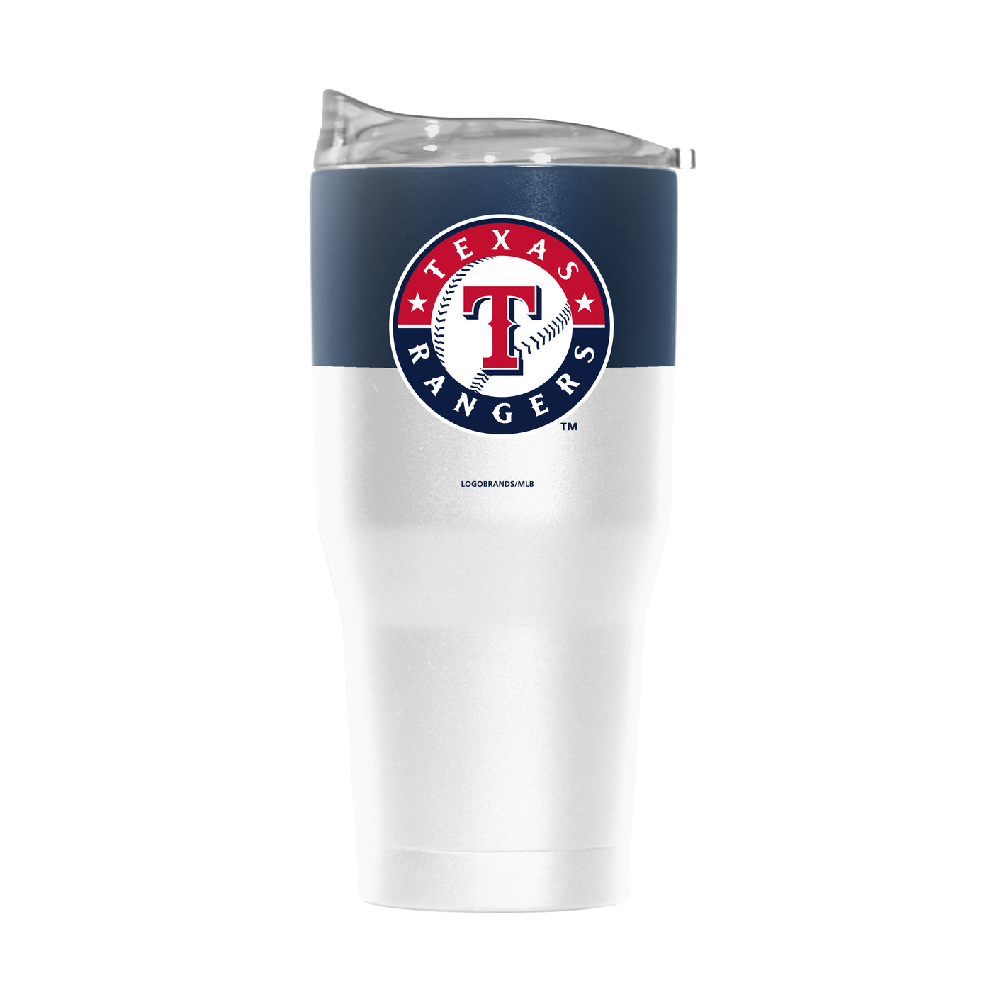 Texas Rangers 30oz Colorblock White Powder Coat Tumbler