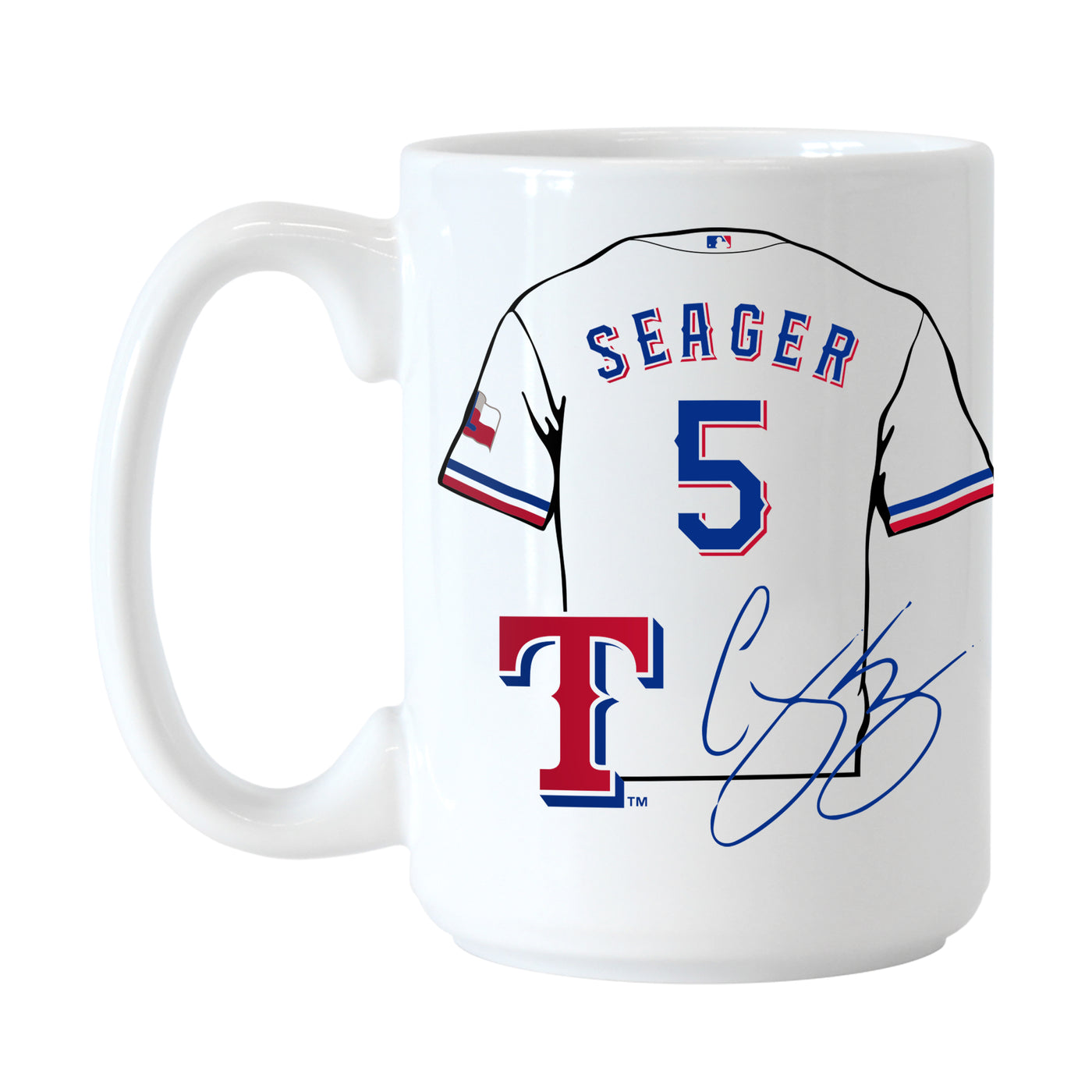 Texas Rangers Corey Seager Jersey 15oz Sublimated Mug