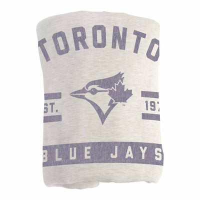 Toronto Blue Jays Oatmeal Sweatshirt Blanket - Logo Brands