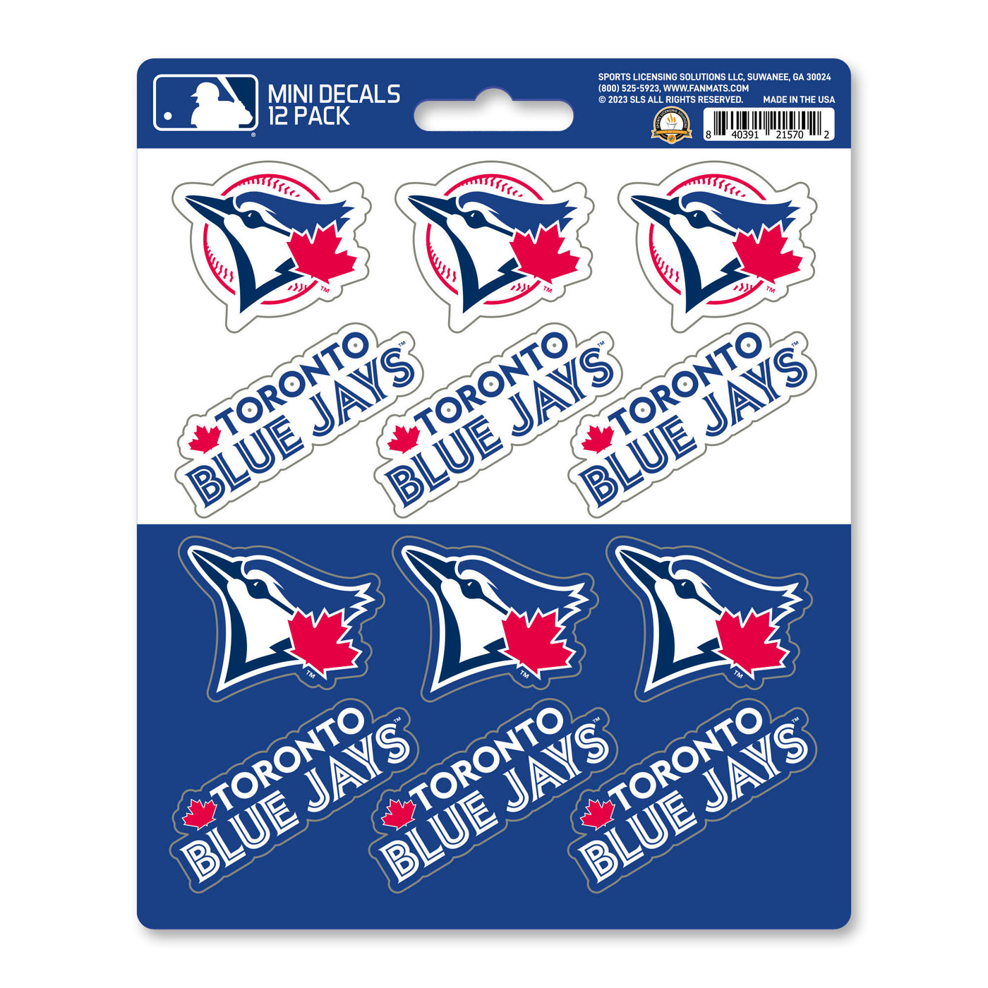 MLB - Toronto Blue Jays Mini Decal 12-pk