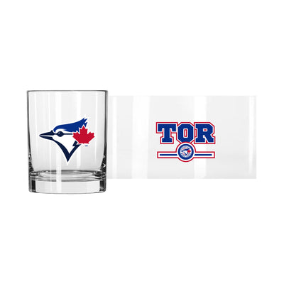 Toronto Blue Jays 14oz Letterman Rocks Glass