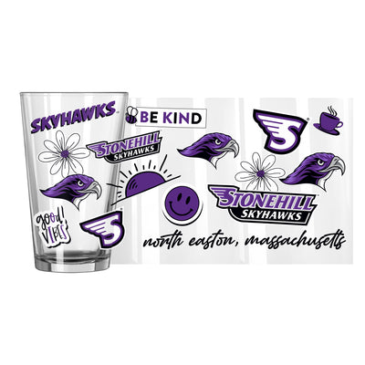 Stonehill College 16oz Native Pint Glass