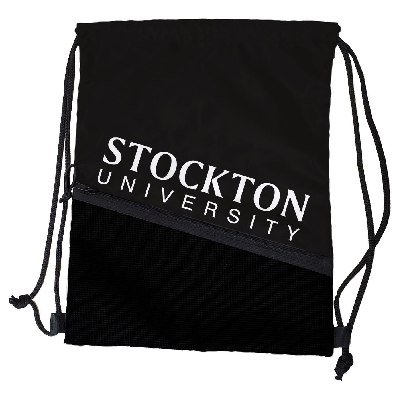 Stockton College Black Tilt Backsack