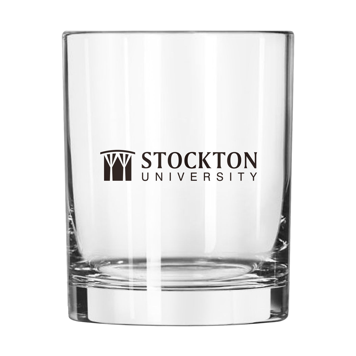 Stockton College 14oz Logo Rocks Glass