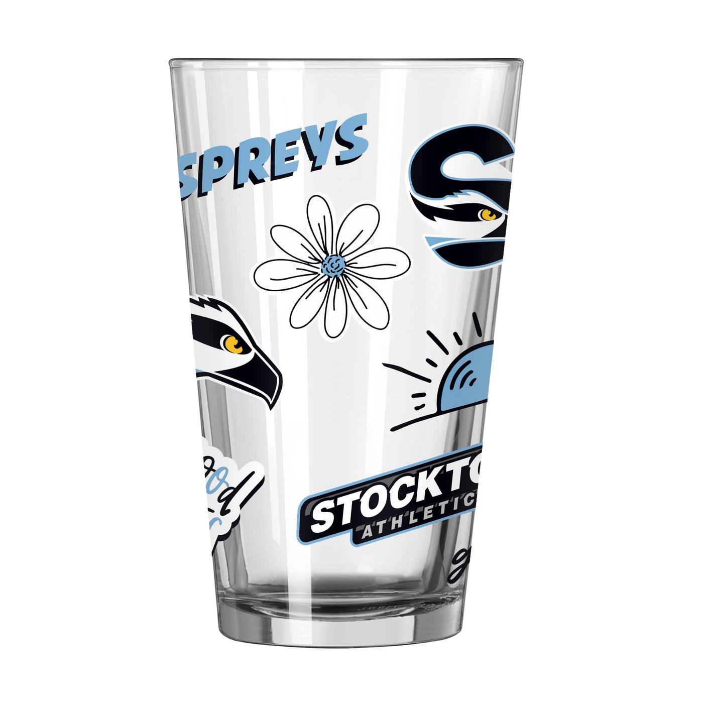 Stockton College 16oz Native Pint Glass