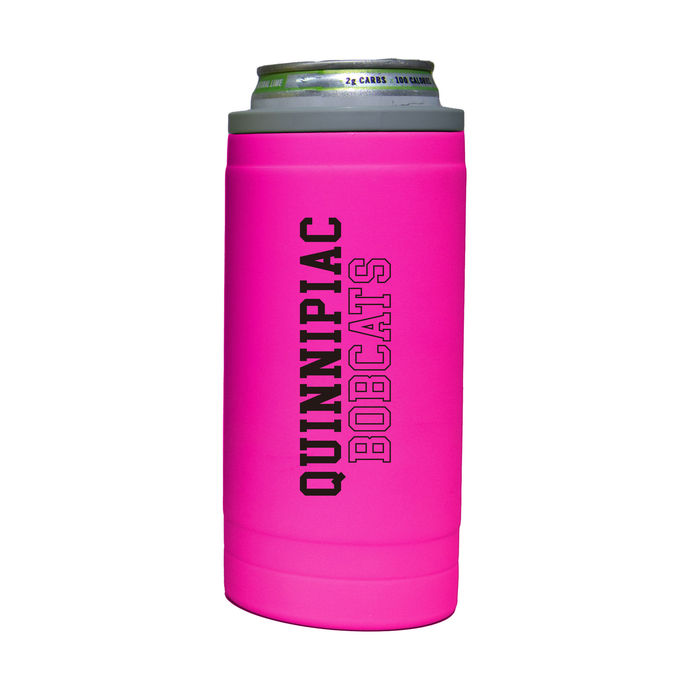Quinnipiac 12oz Electric Stacked Soft Touch Slim Coolie