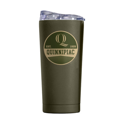 Quinnipiac 20oz Olive Badge Powder Coat Tumbler
