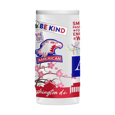 American University 12oz Native Powder Coat Slim Can Coolie