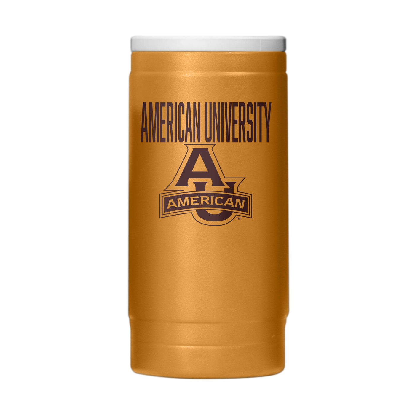 American University 12oz Oak Huddle Powdercoat SlimCan Coolie
