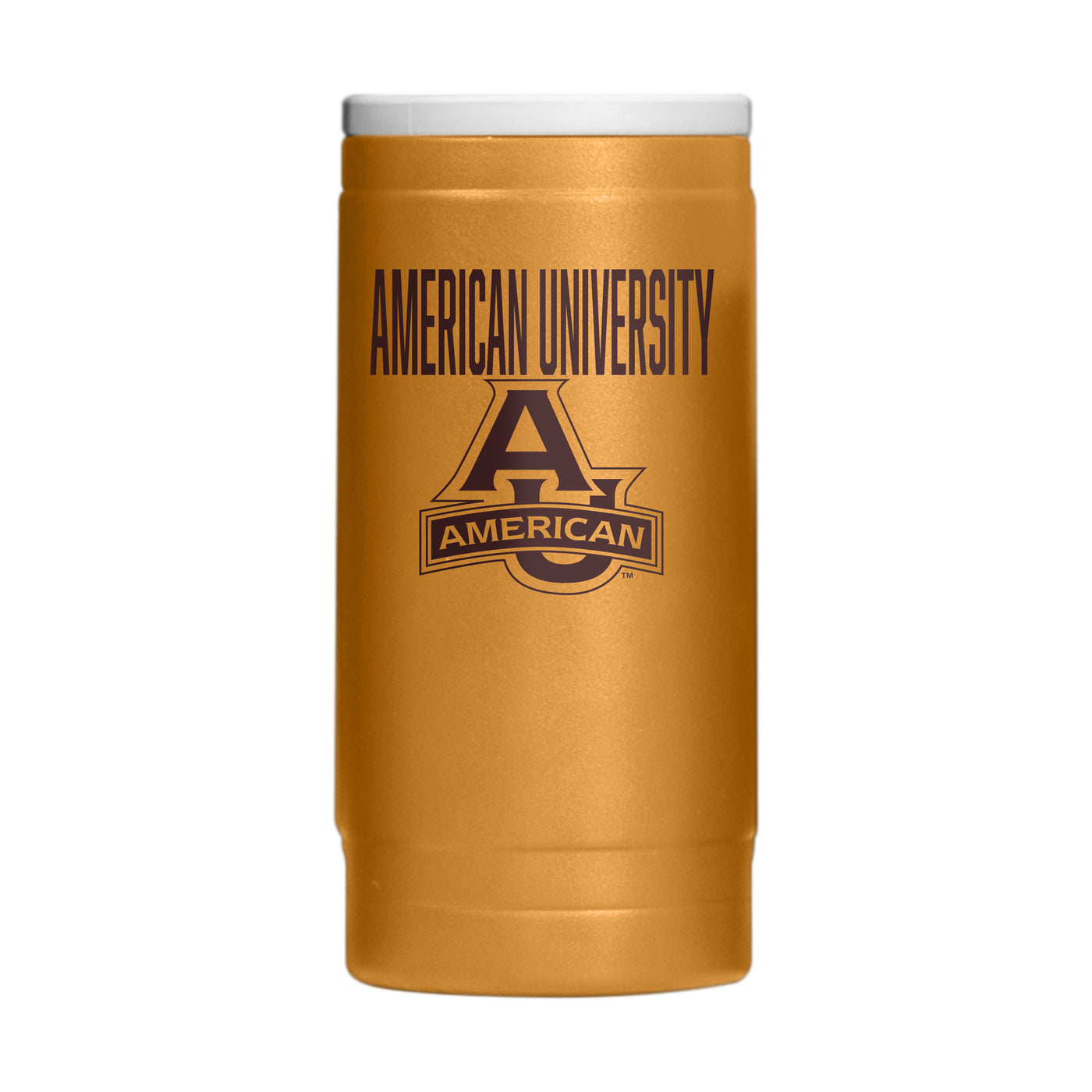 American University 12oz Oak Huddle Powdercoat SlimCan Coolie