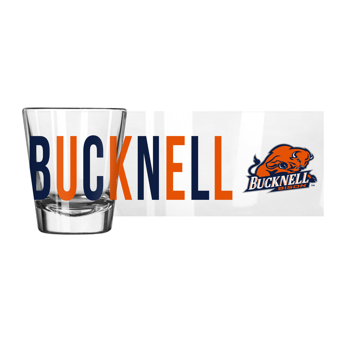 Bucknell 2oz Overtime Shot Glass
