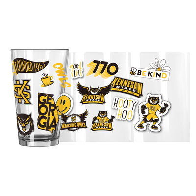 Kennesaw State 16oz Native Pint Glass
