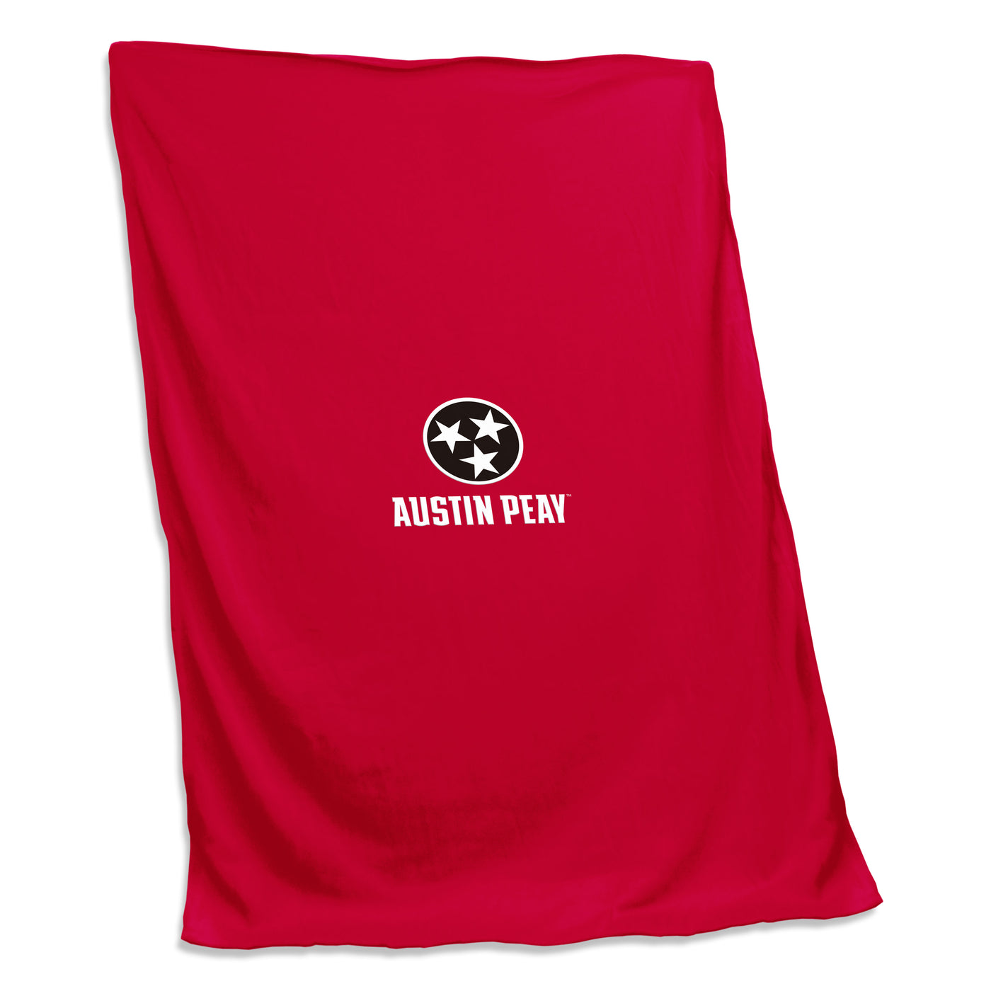 Austin Peay State U State Logo Red Sweatshirt Blanket (Screened) - Logo Brands