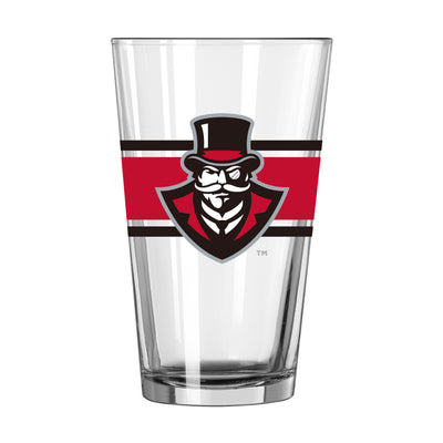 Austin Peay State 16oz Stripe Pint Glass - Logo Brands