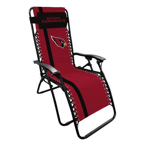 Arizona Cardinals zero gravity lounger by Logo Brands, featuring team logo and comfortable outdoor furniture design.