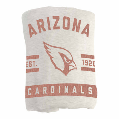 Arizona Cardinals Oatmeal Sweatshirt Blanket - Logo Brands