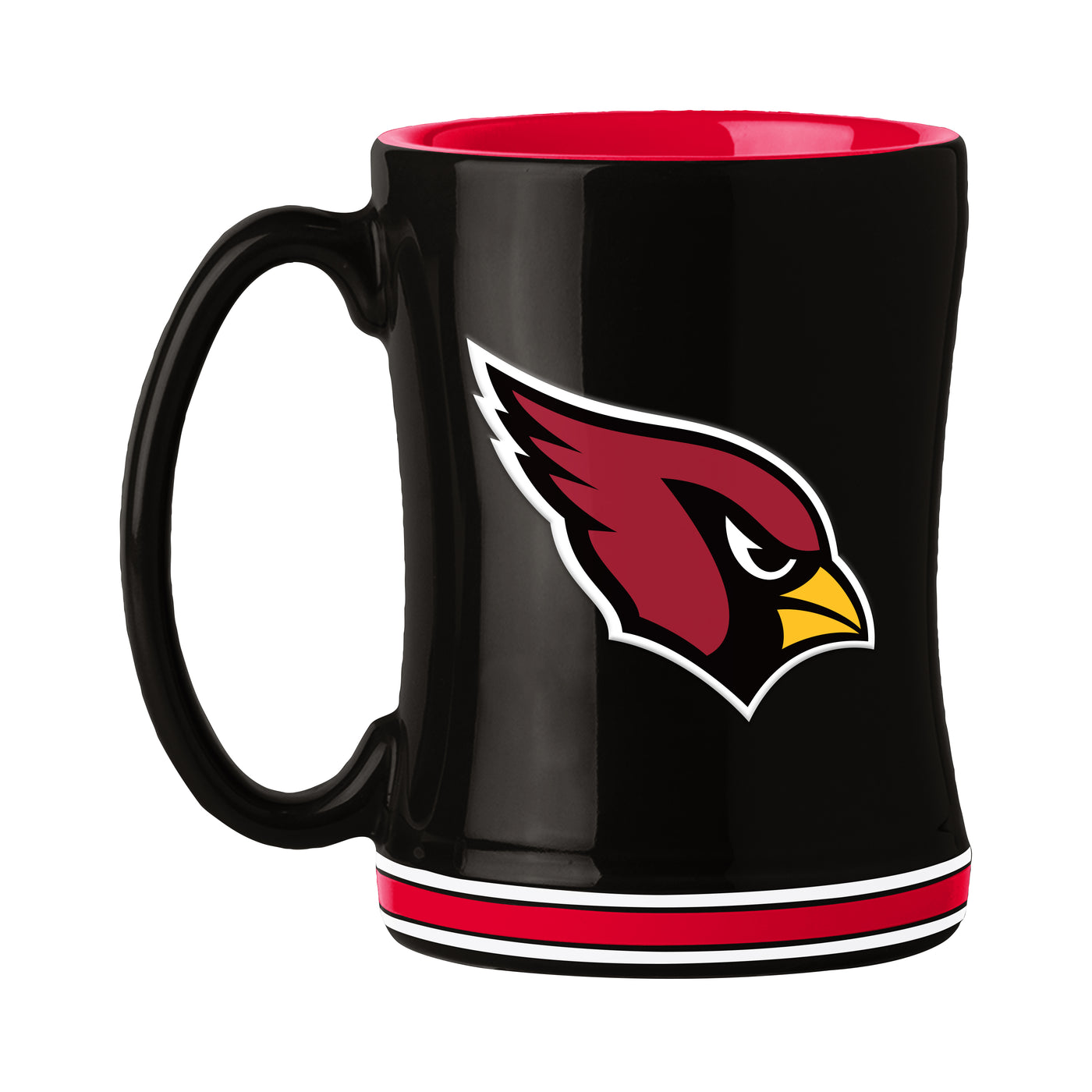 Arizona Cardinals 14oz Black Relief Mug