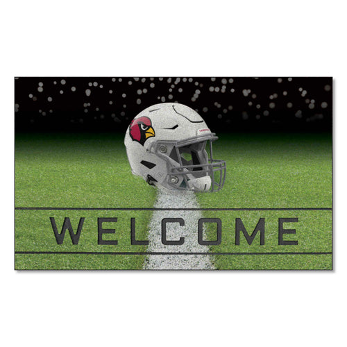 NFL Arizona Cardinals crumb rubber door mat with team logo, durable design, and vibrant cardinal red and navy colors.