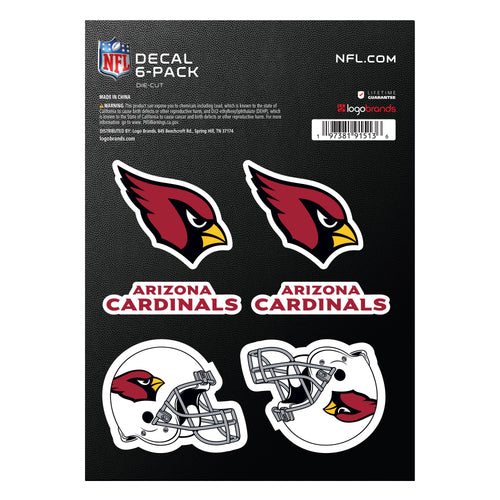 Arizona Cardinals NFL decal with team logo on a transparent background, ideal for fans and car decorations.