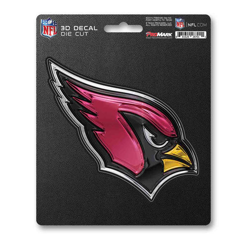 Arizona Cardinals 3D decal sticker featuring team logo by Logo Brands, with vibrant red and white colors and a raised 3D design.