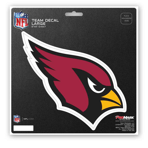 Arizona Cardinals large decal featuring the team logo, perfect for fans to display on walls or vehicles