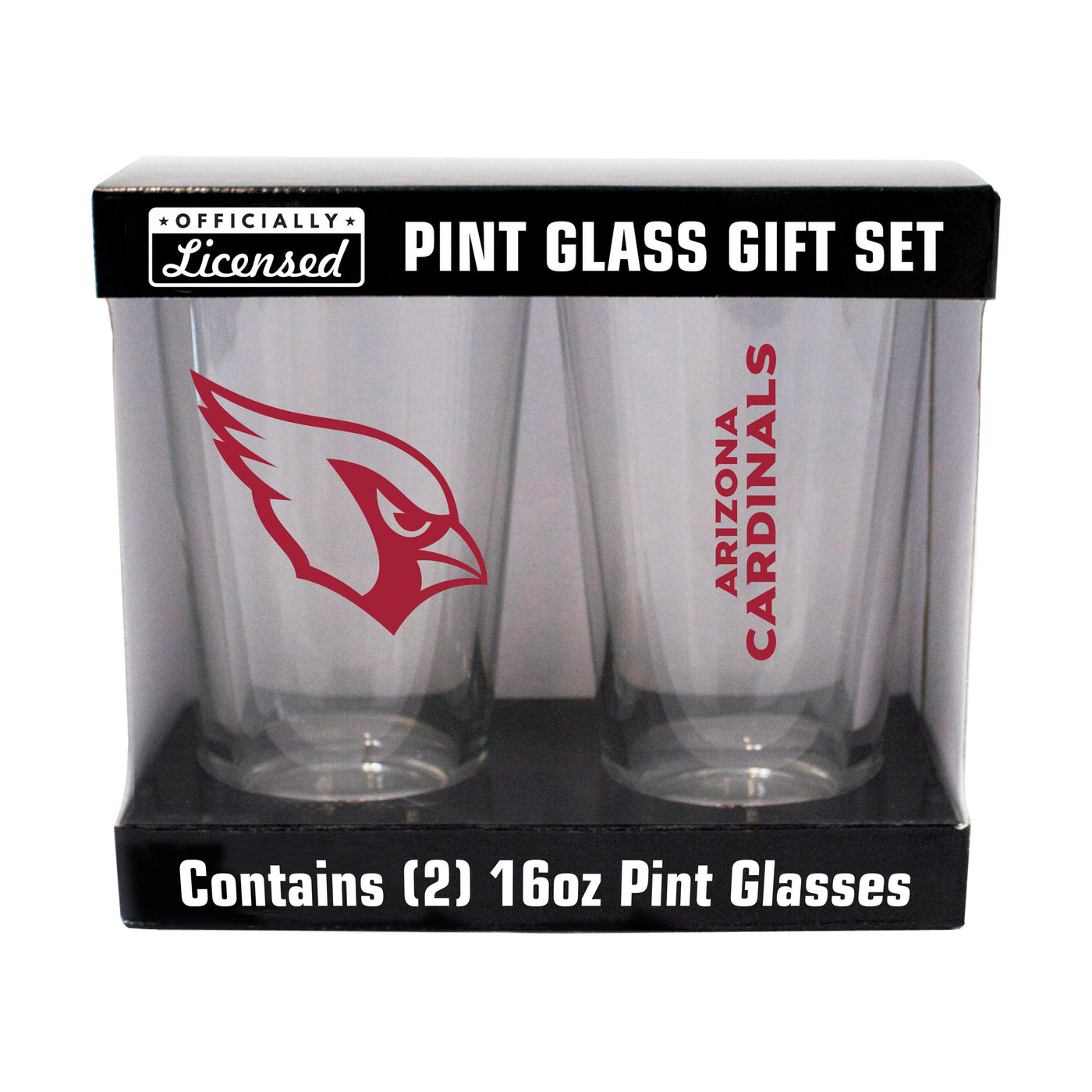 Arizona Cardinals 16oz Gameday Pint Glass 2 Pack