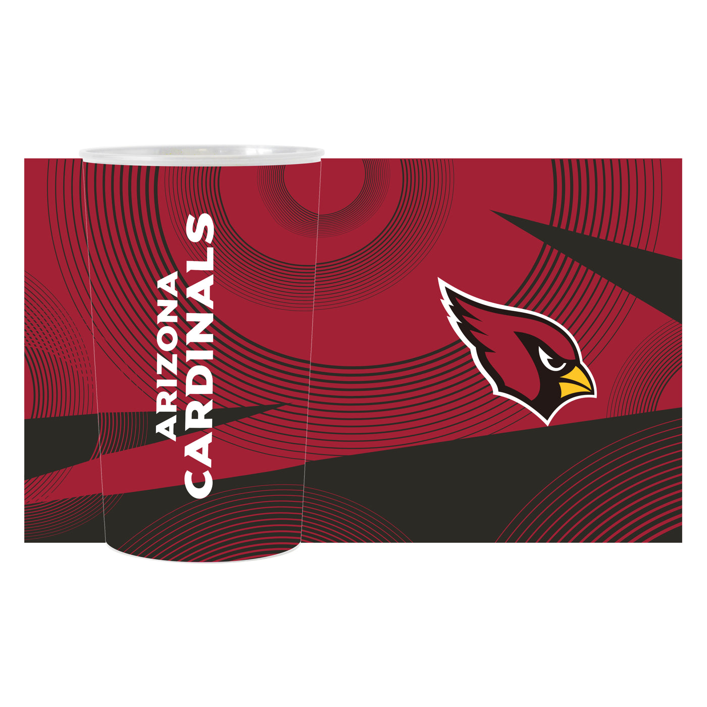 Arizona Cardinals Geometric Hardwall Cup 4 Pack
