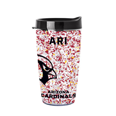 Arizona Cardinals 16oz Terrazzo Dbl Wall Clear Tumbler