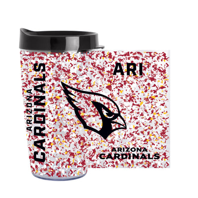 Arizona Cardinals 16oz Terrazzo Dbl Wall Clear Tumbler